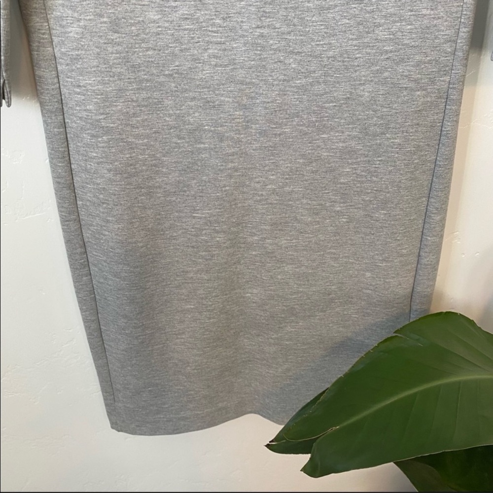 Theory | Gray Half Sleeve Mini Shift Fixture Pont Dress - Picture 4 of 8